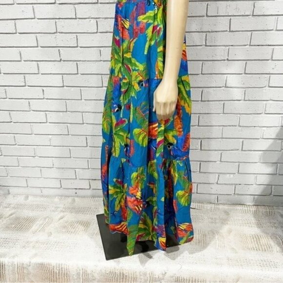 Farm Rio Women’s Blue Sunny Day One-shoulder Maxi Dress - Size M - Picture 10 of 16